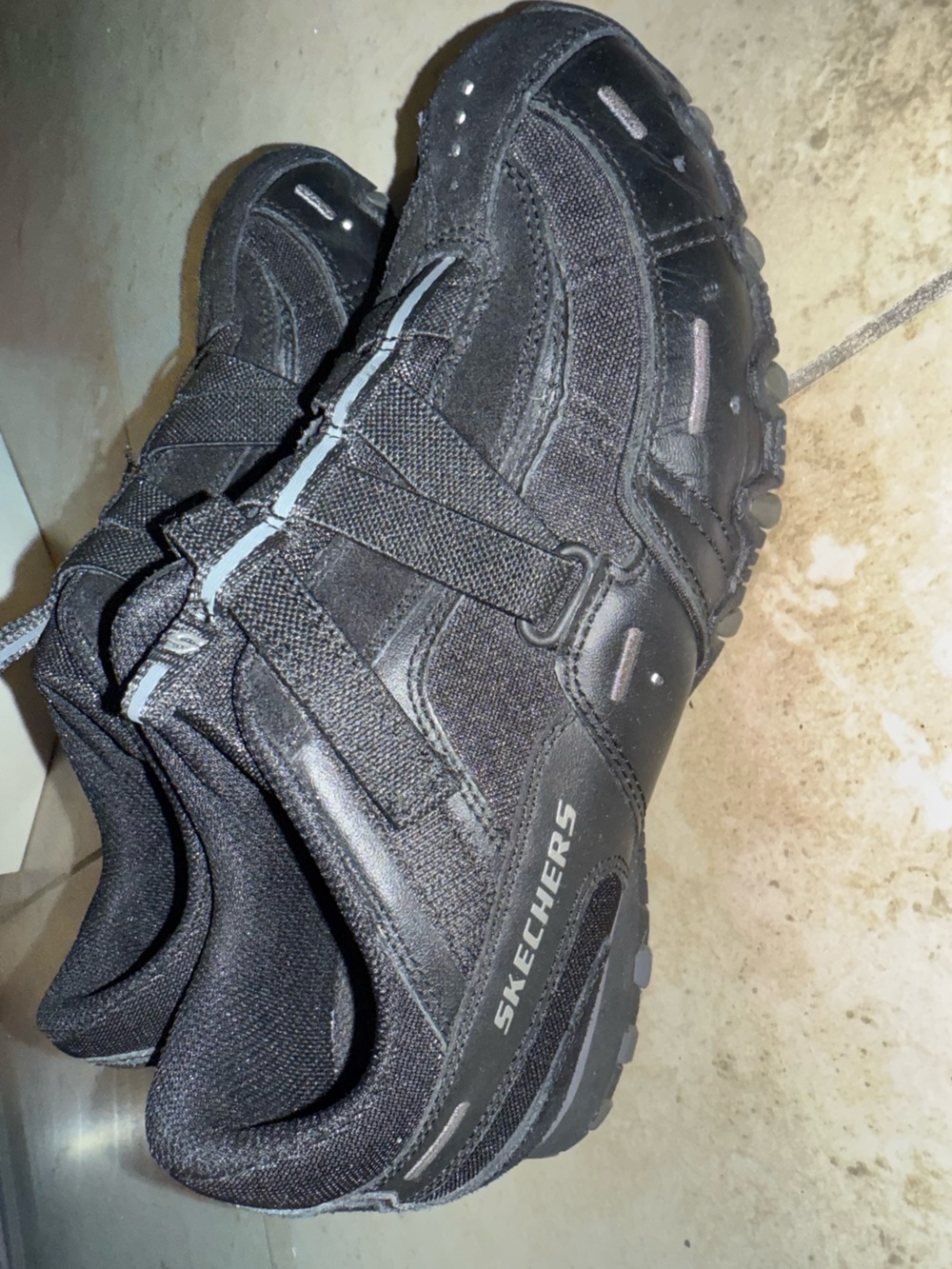 Skechers Black Slip-On Athletic Sneakers